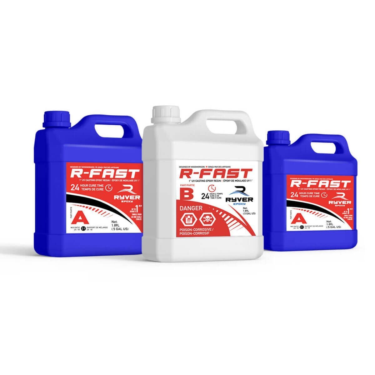R-Fast epoxy à casting 3 Gallons (fabrication de plateaux/bijoux)