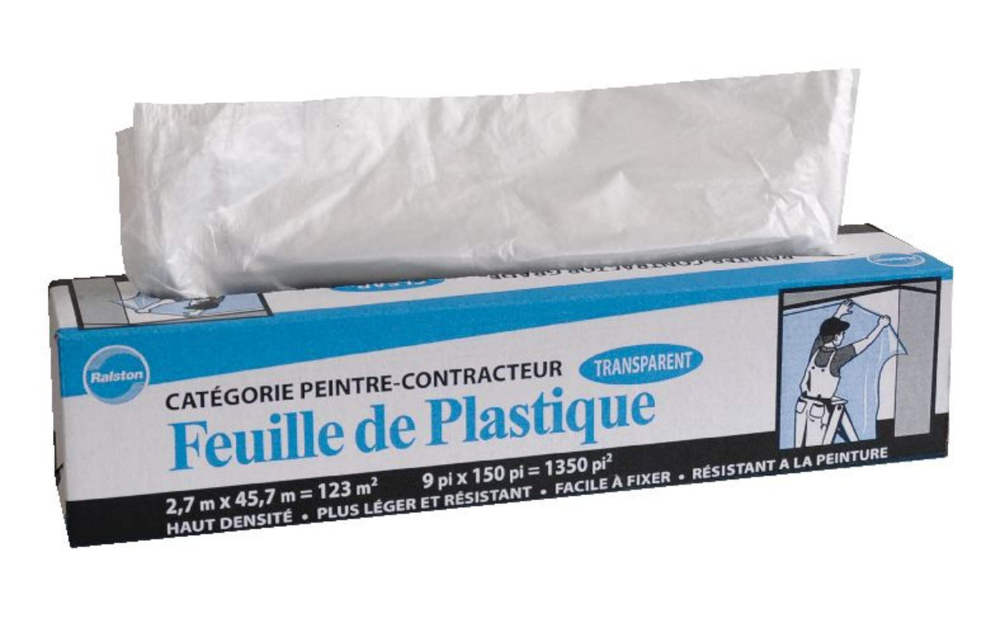 Rouleau de feuille plastique 1350p2