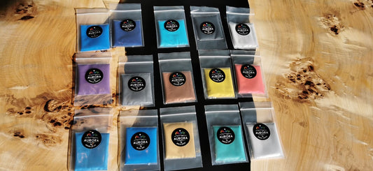 Paquet mixte de 15 Couleurs mica Aurora