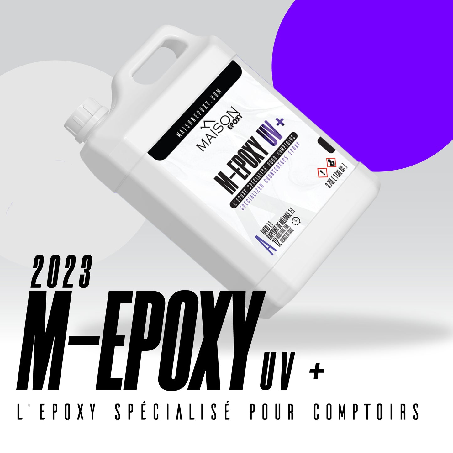 M-EPOXY UV +  (2 GALLONS) (7.56L) Ratio 1 pour 1